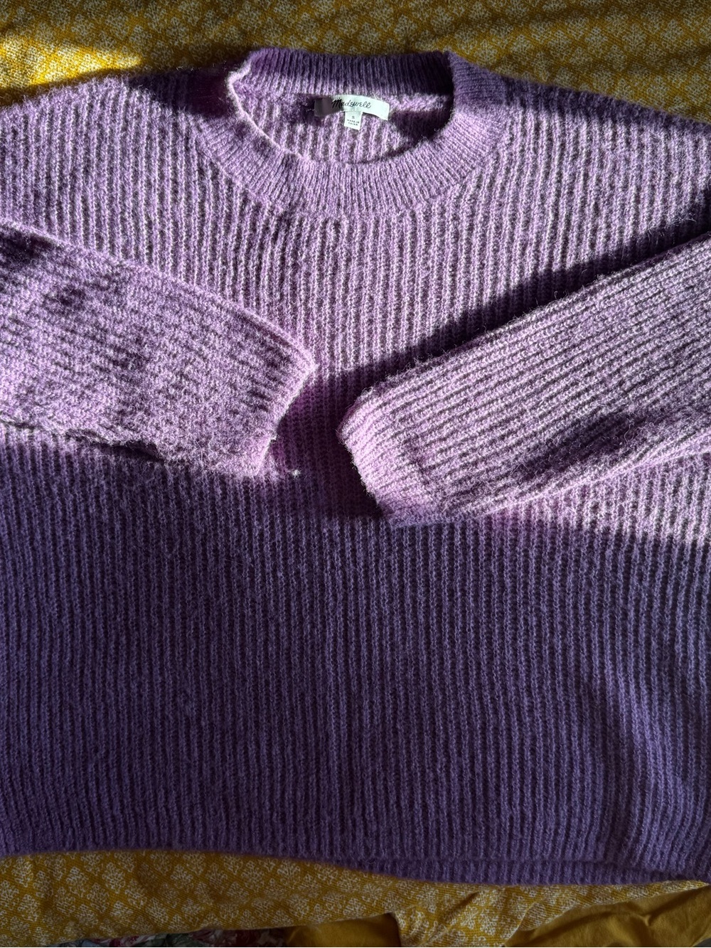 MADEWELL purple ribbed alpaca sweater - Picture 5 of 7